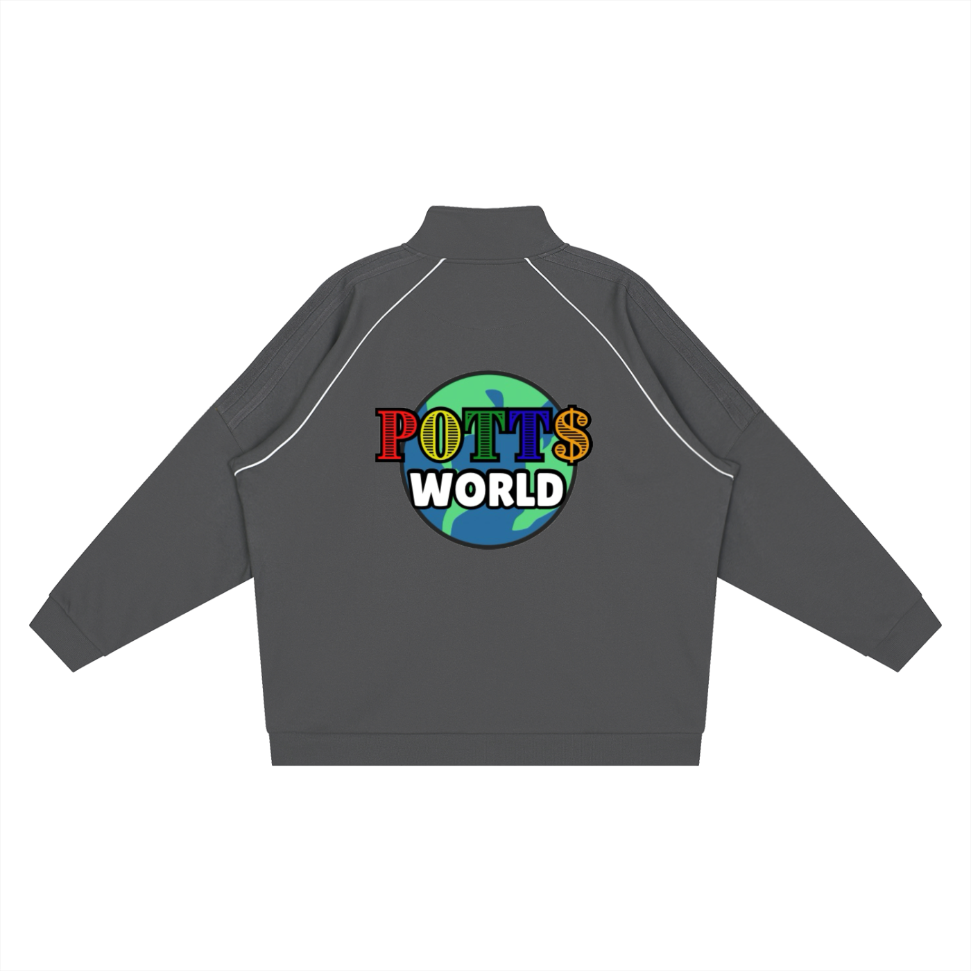 Reflection Striped Raglan Sleeve  Jacket
