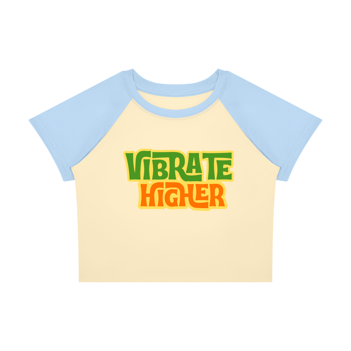 Women’s Raglan "Vibrate Higher" Block Baby T-Shirt