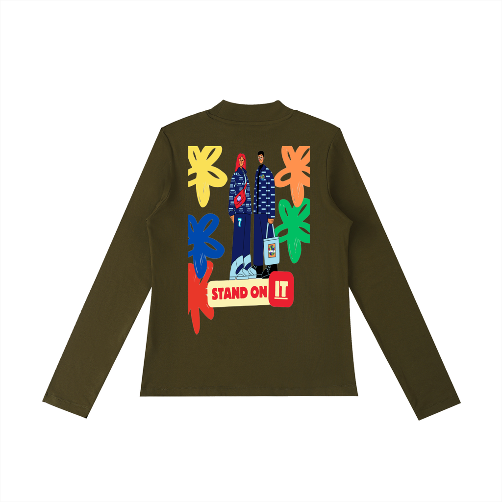 Essential Mock Neck Long Sleeve T-Shirt