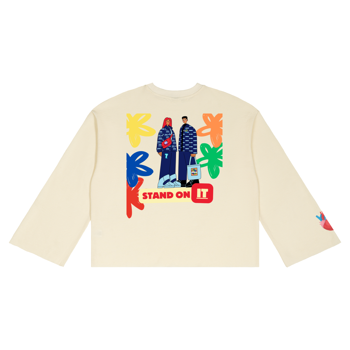 Unisex Waffle Raw Edge T-Shirt