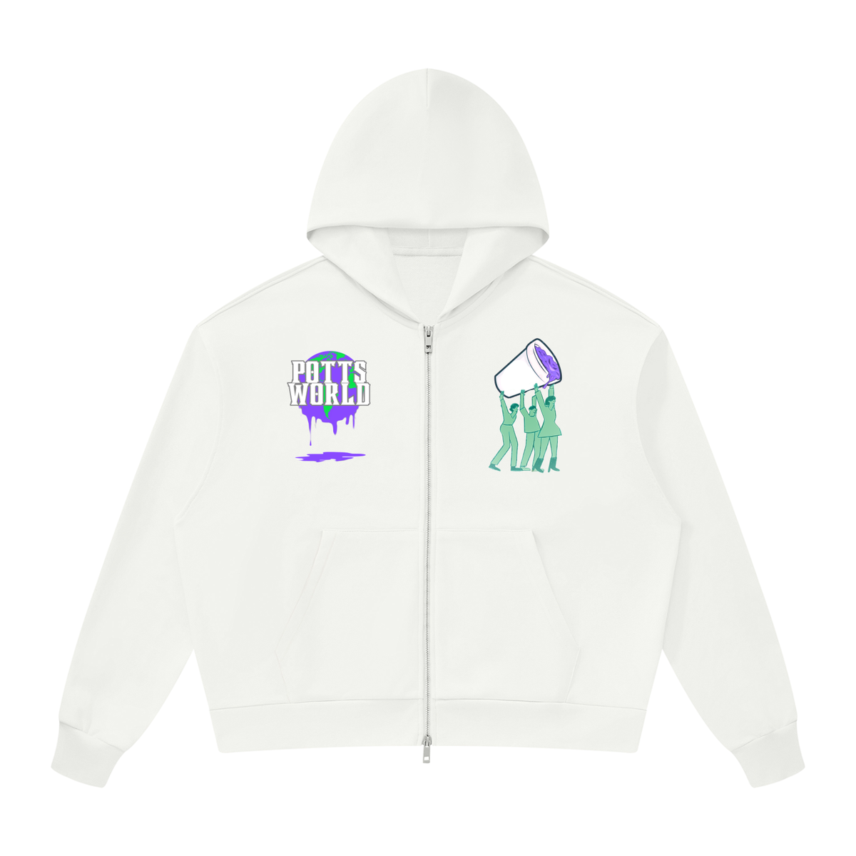PW Unisex "LEAN"  Full Zip Hoodie