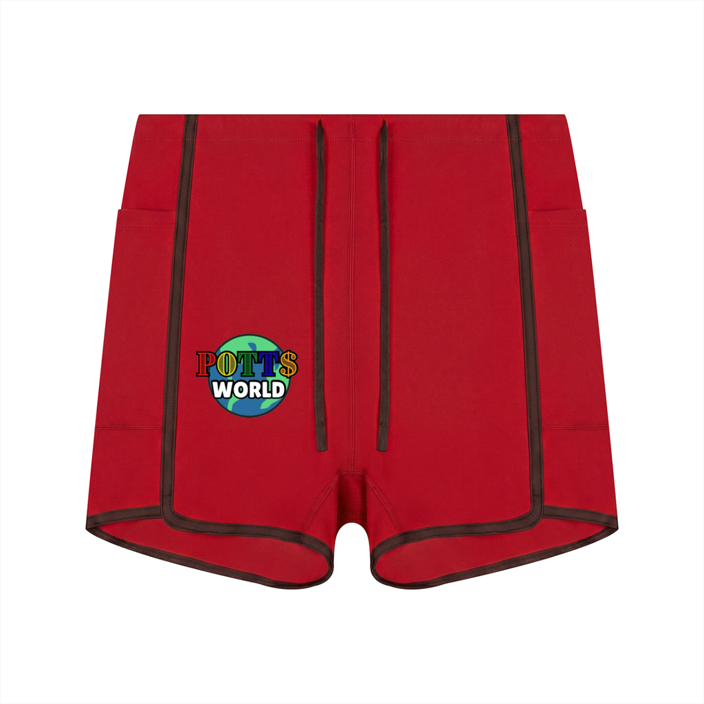 Women's High Rise Color Block Yoga Shorts