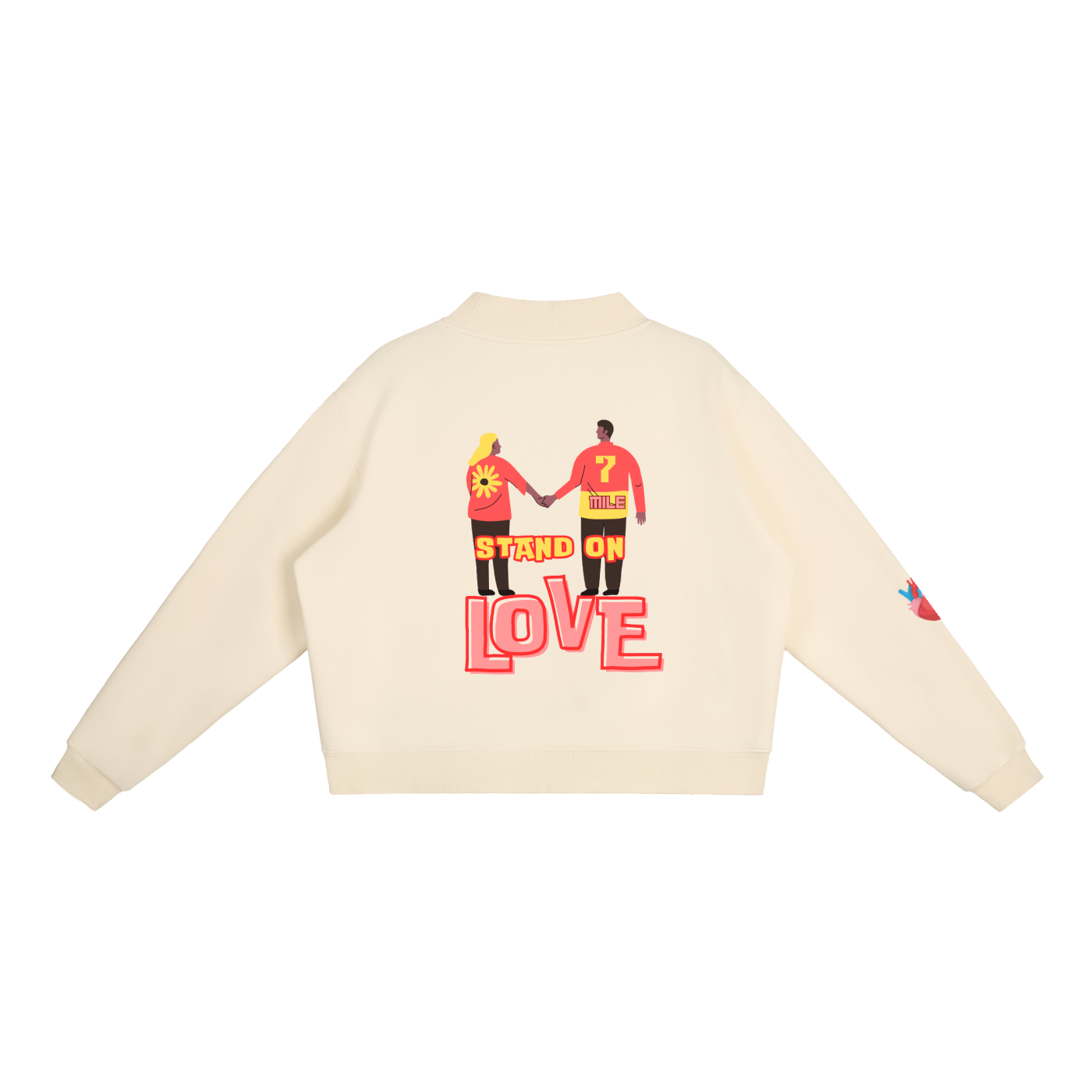 Essential Fleece Mock-Neck Crew Sweatshirt