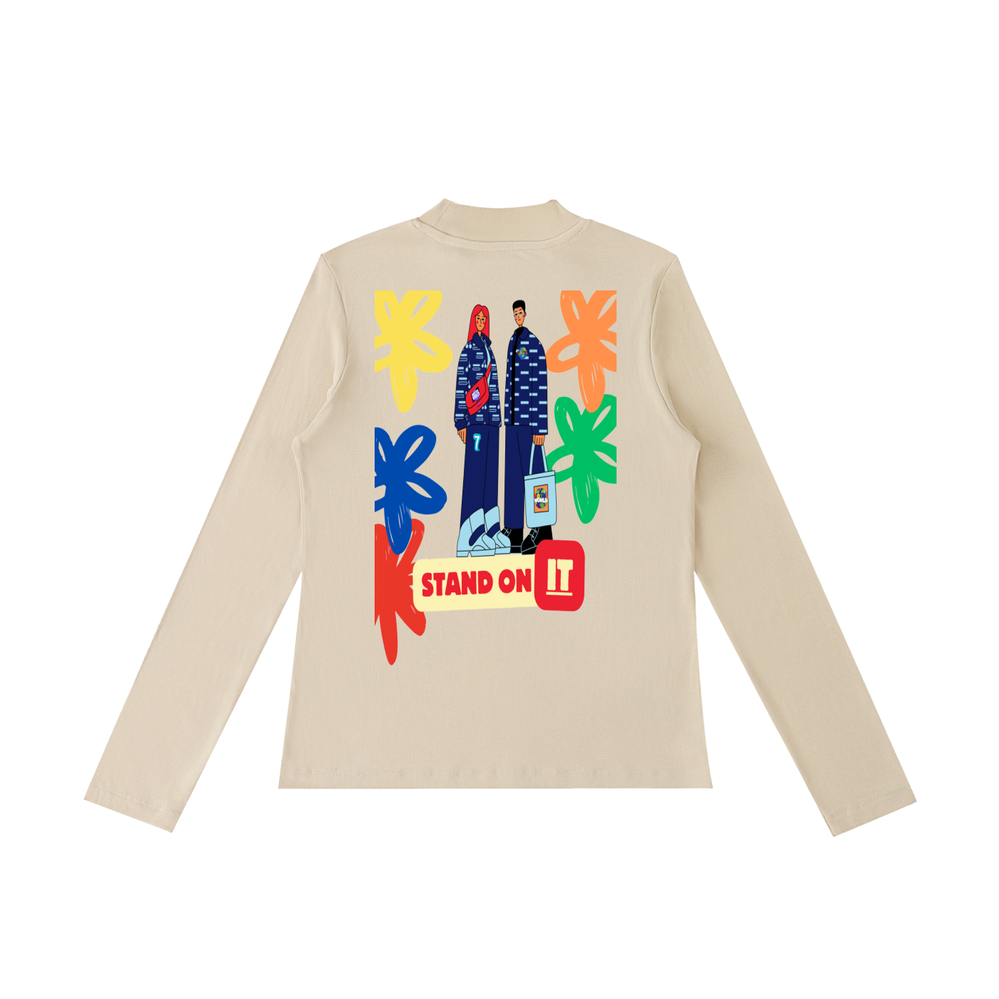 Essential Mock Neck Long Sleeve T-Shirt