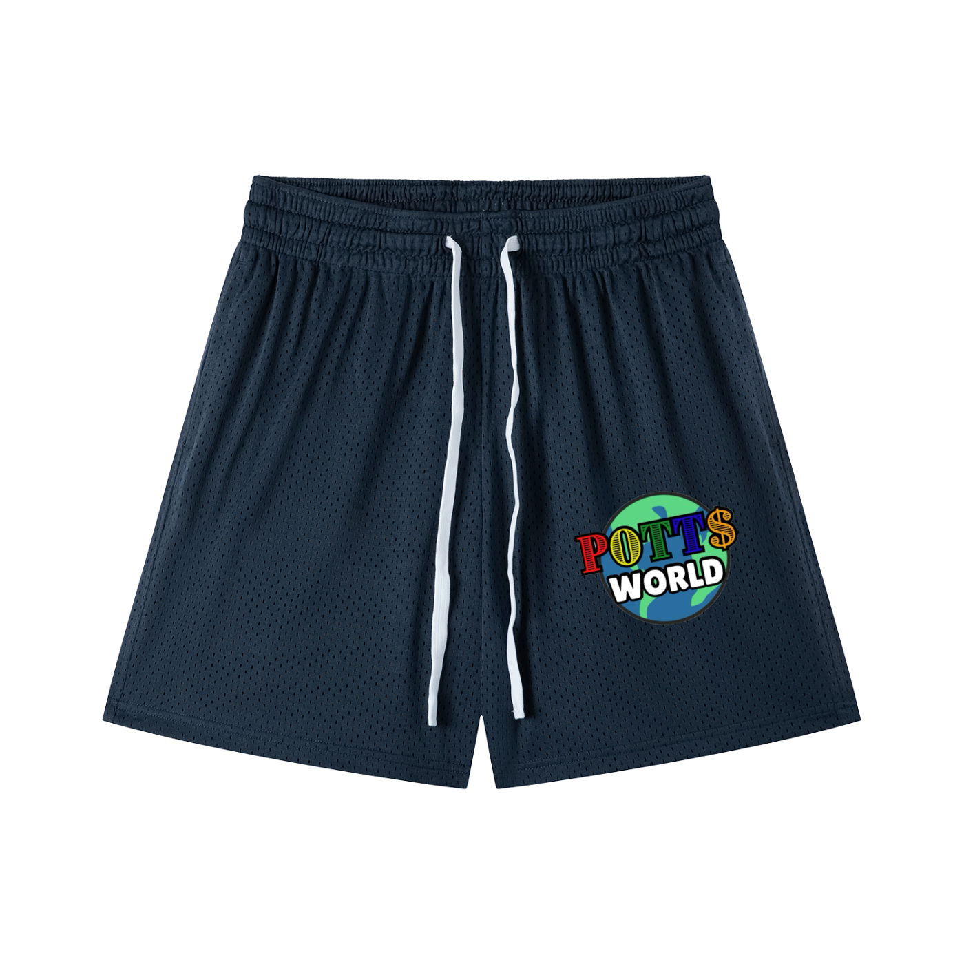 Mesh Drawstring Shorts