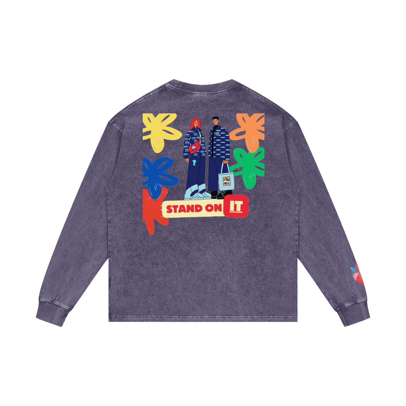 Acid Wash Oversize Long Sleeve T-Shirt