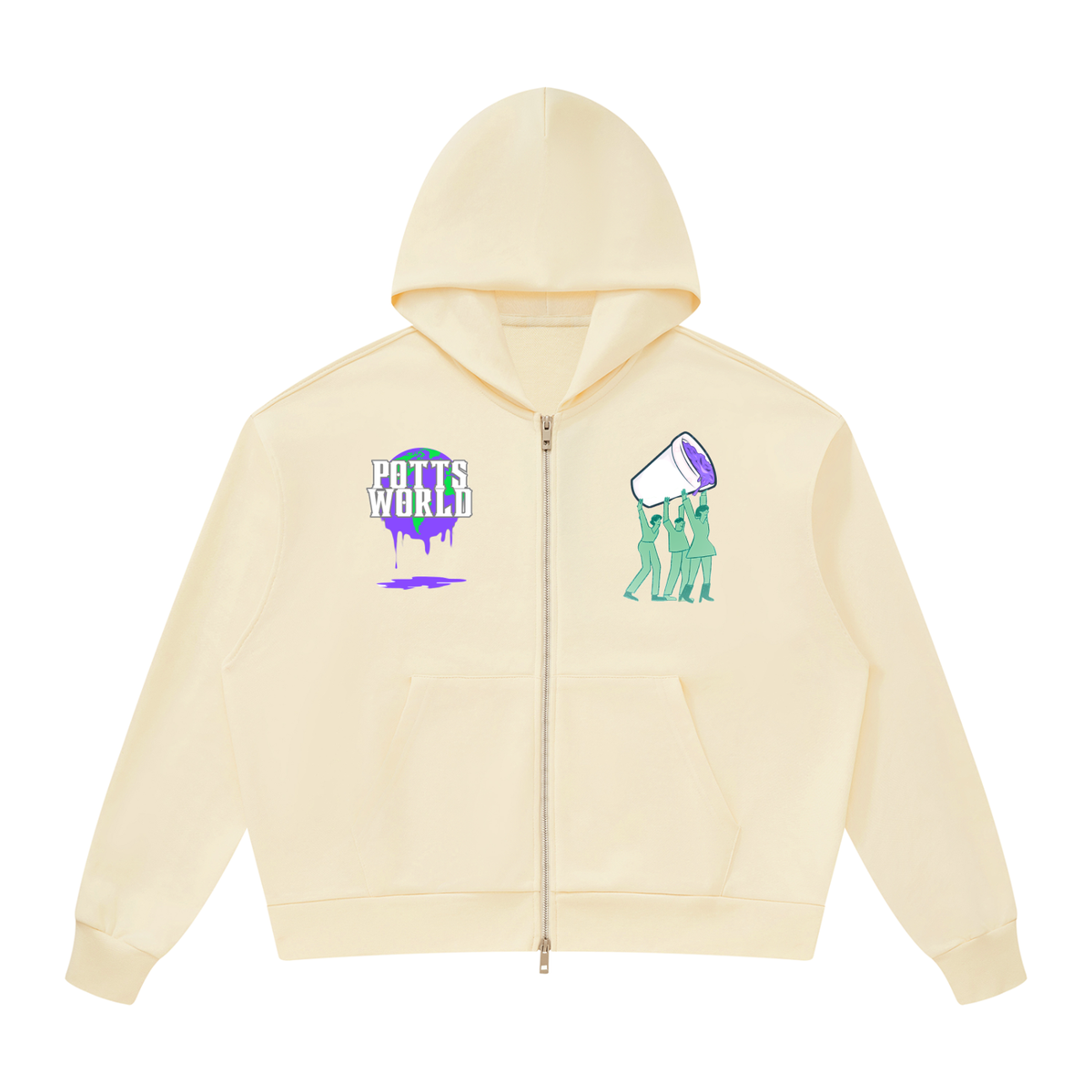 PW Unisex "LEAN"  Full Zip Hoodie