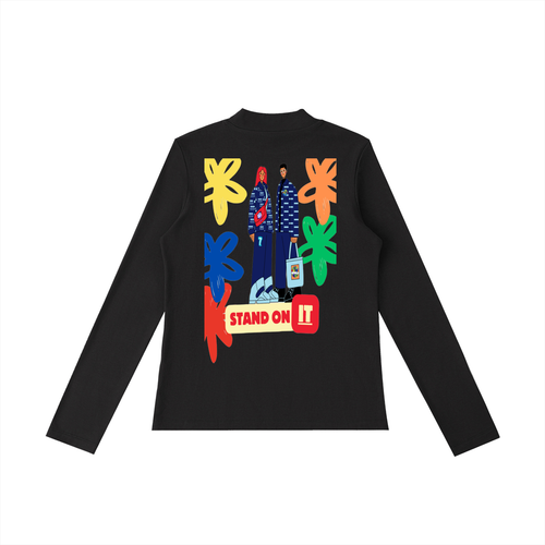 Essential Mock Neck Long Sleeve T-Shirt