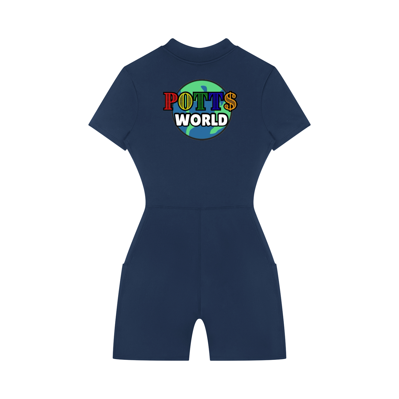 Quarter-Zip PW Sleeve Romper