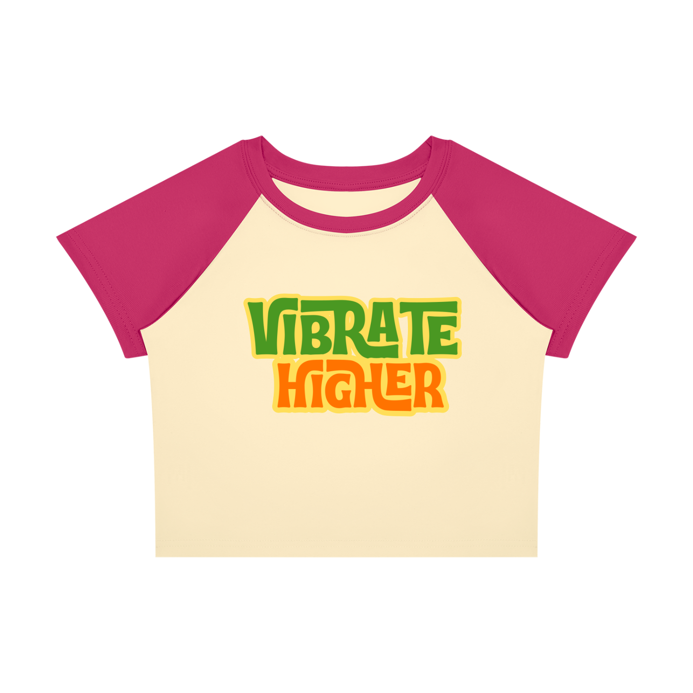 Women’s Raglan "Vibrate Higher" Block Baby T-Shirt