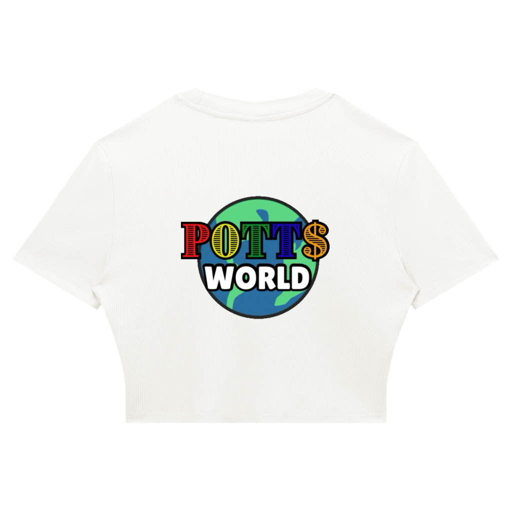 Women's Slim Ribbed Crop T-Shirt