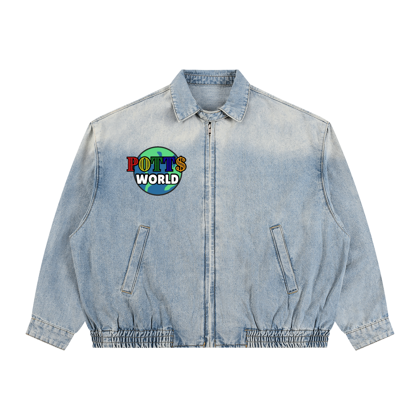 Vintage Full-Zip Denim Jacket