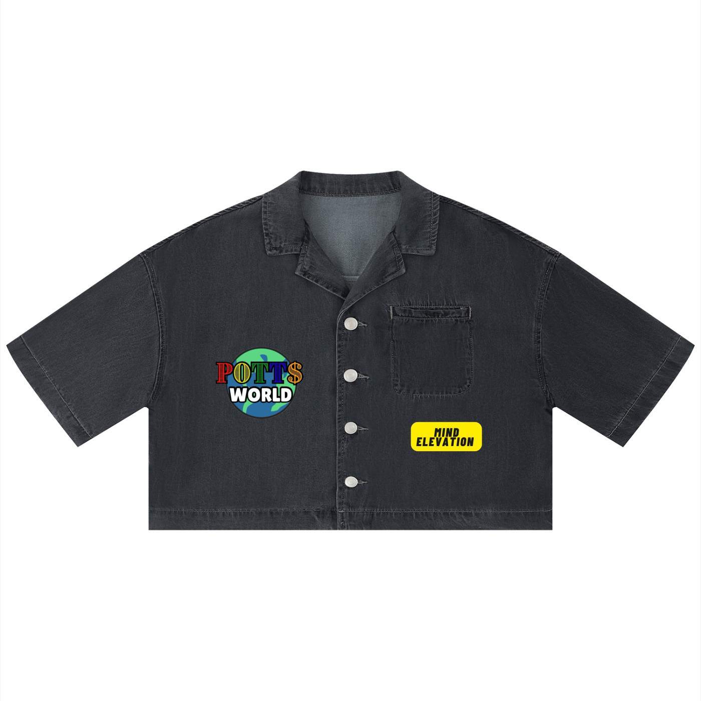 Women's PW denim Cropped Shirt