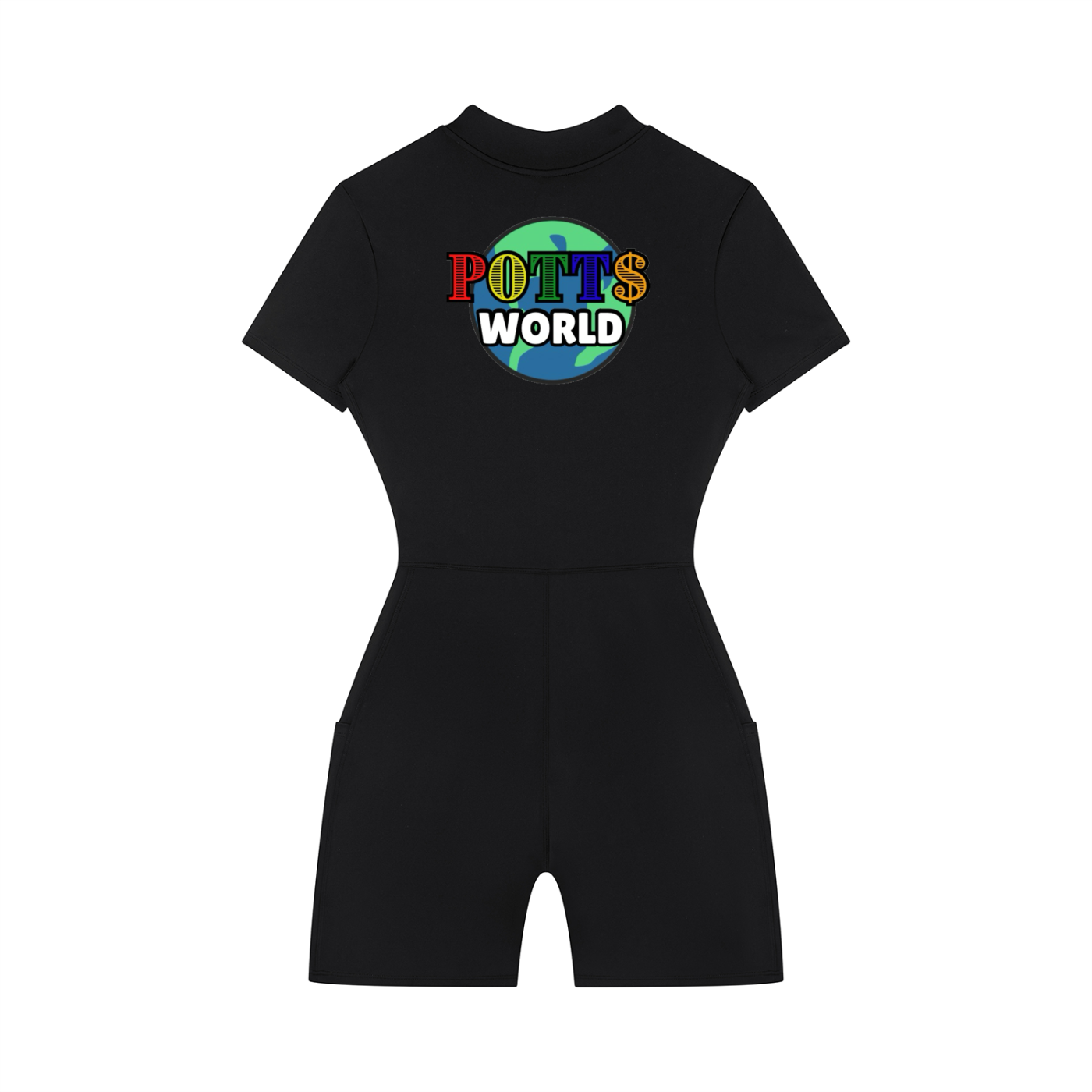 Quarter-Zip PW Sleeve Romper