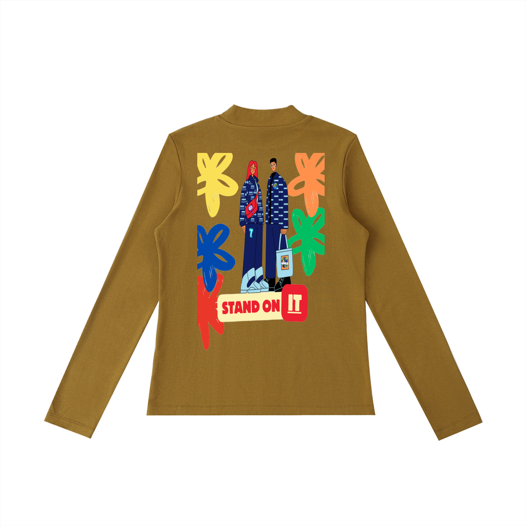 Essential Mock Neck Long Sleeve T-Shirt