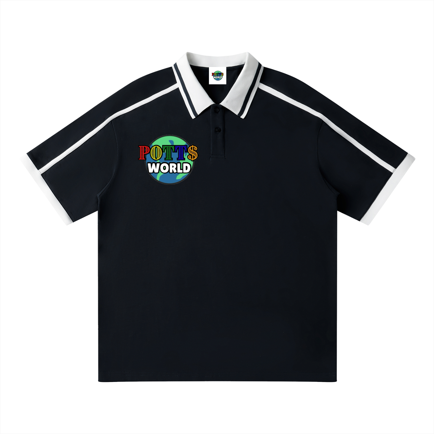 Unisex Contrast Piping Polo Shirt