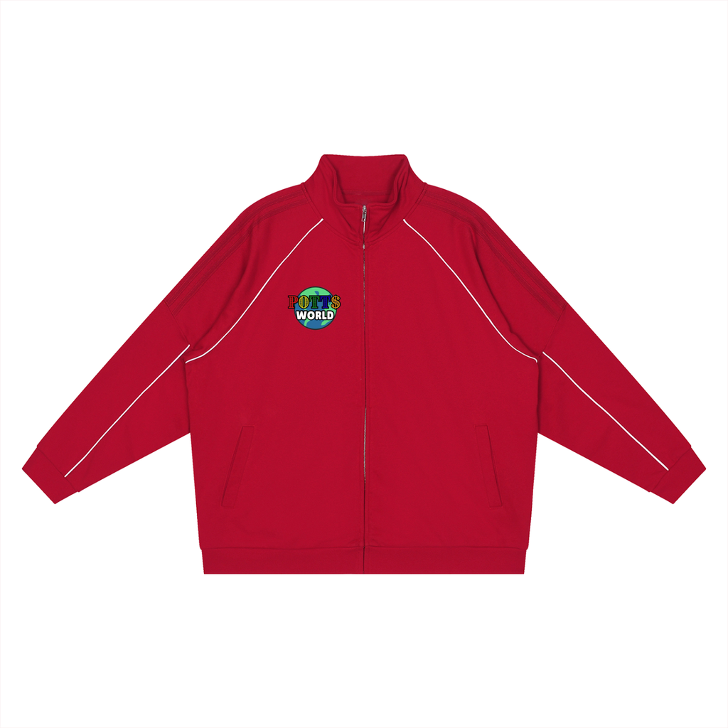 Reflection Striped Raglan Sleeve  Jacket