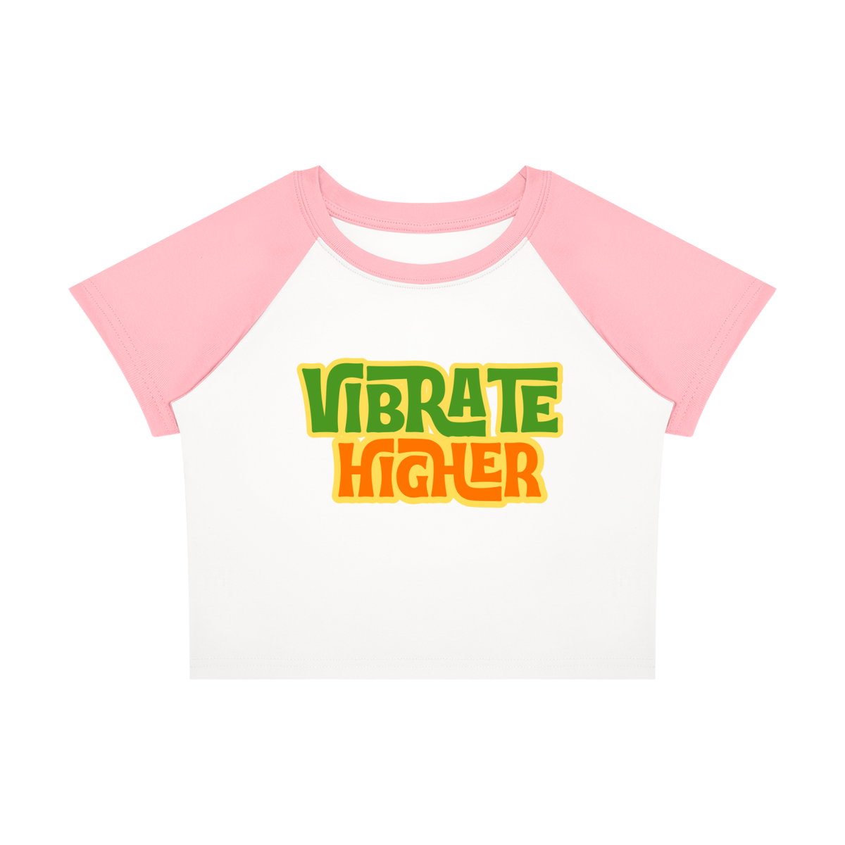 Women’s Raglan "Vibrate Higher" Block Baby T-Shirt