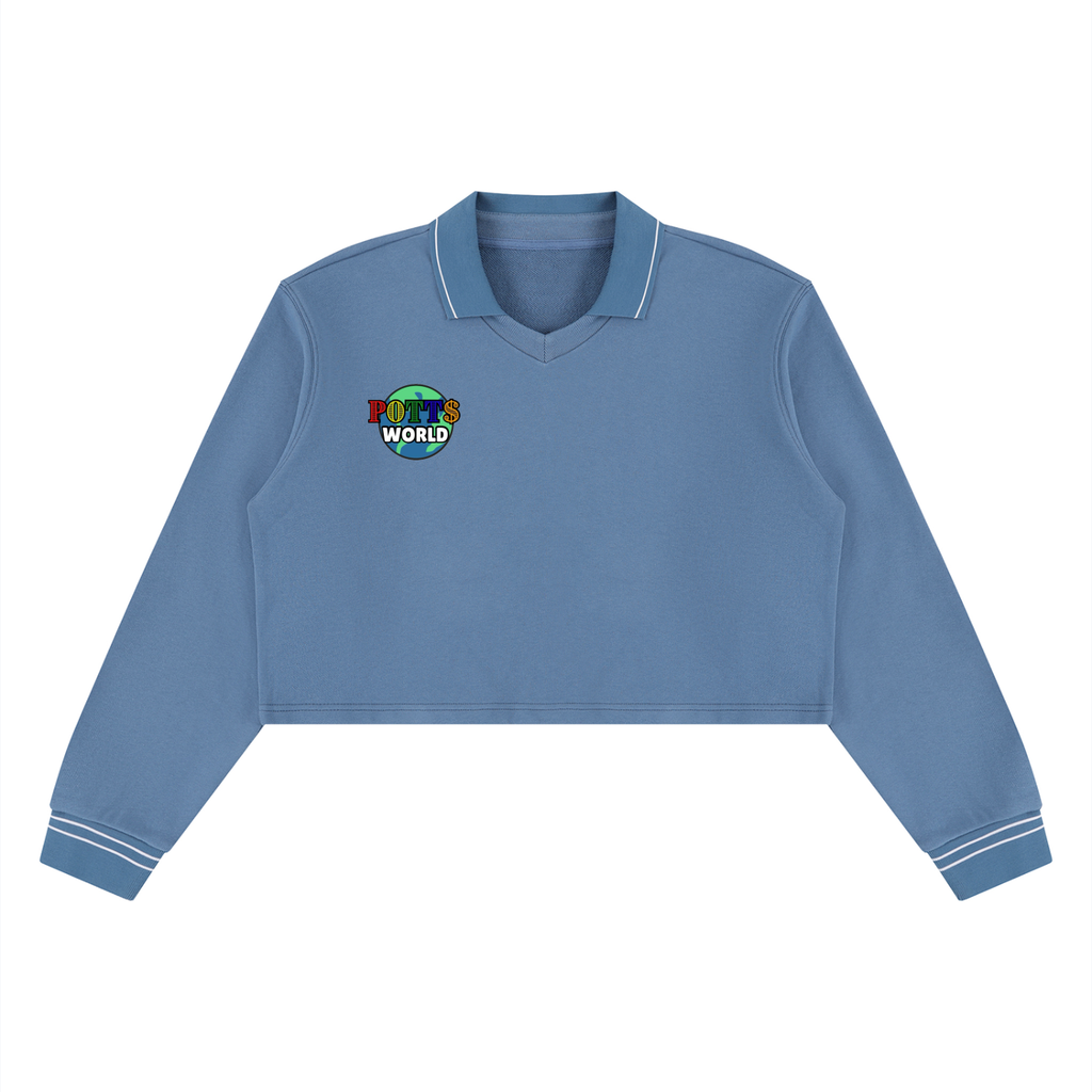 Women’s Crop Collared Sweatshirt