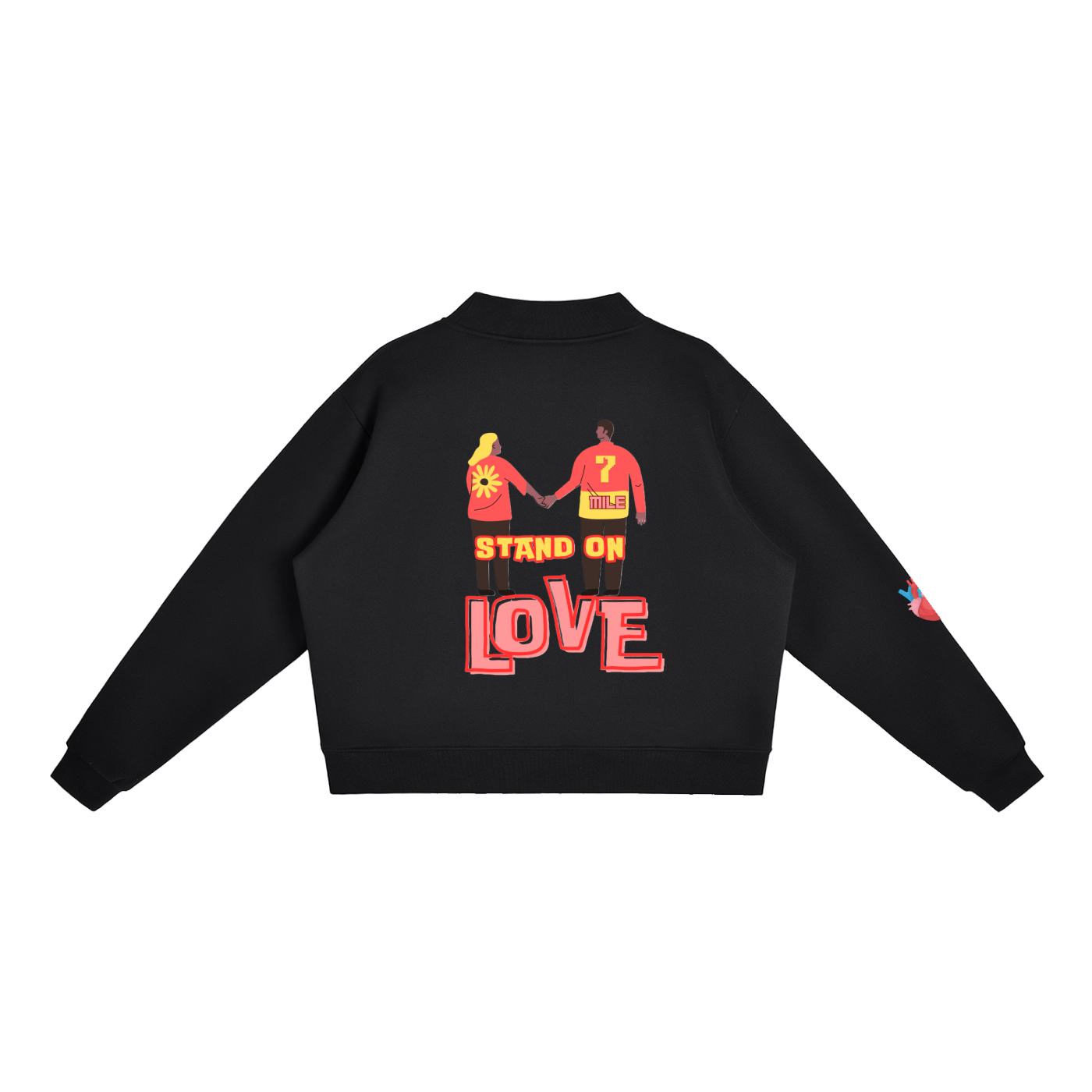 Essential Fleece Mock-Neck Crew Sweatshirt