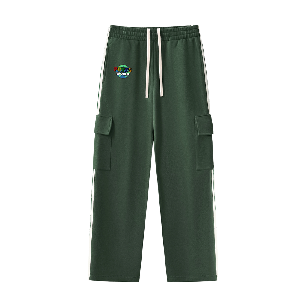 Side Stripe Straight-Leg Pants