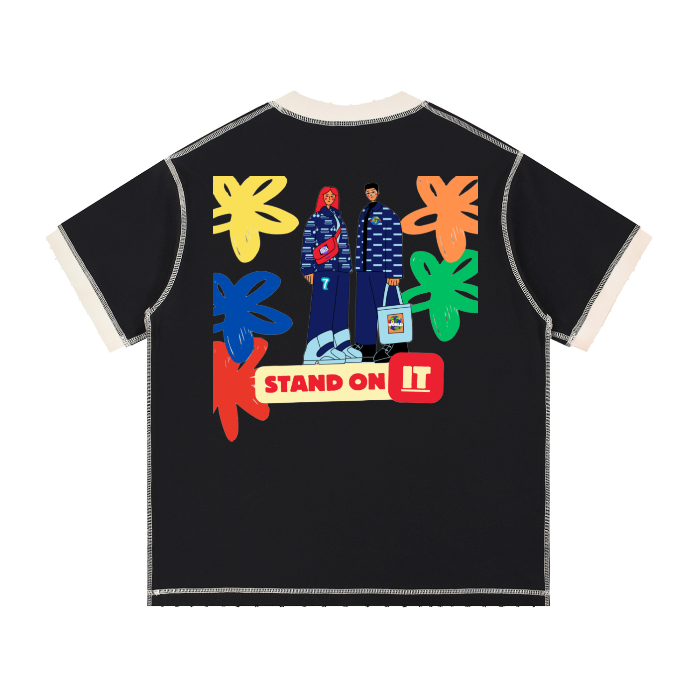 Contrast-Stitched Cotton T-Shirt