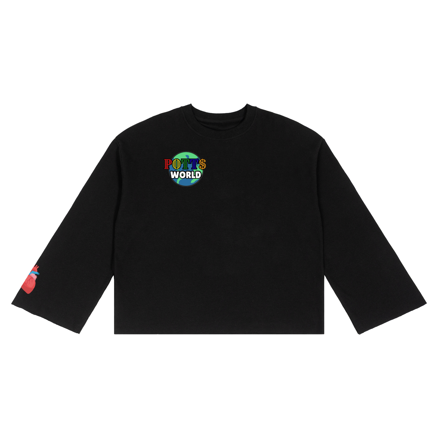 Unisex Waffle Raw Edge T-Shirt