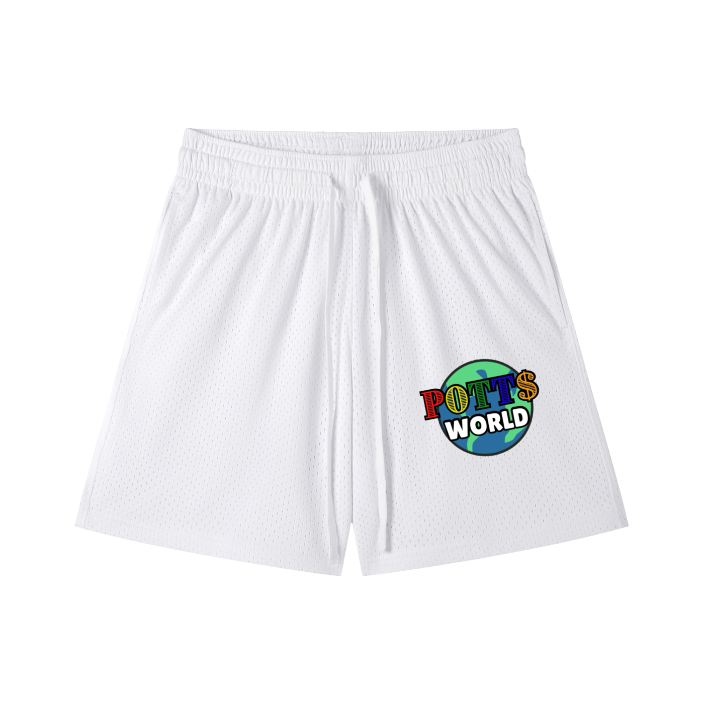 Mesh Drawstring Shorts