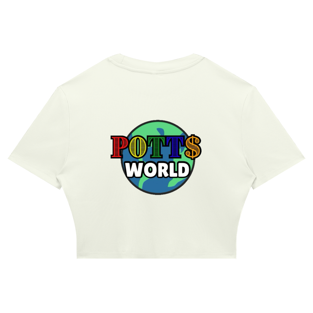 Women's Slim Ribbed Crop T-Shirt