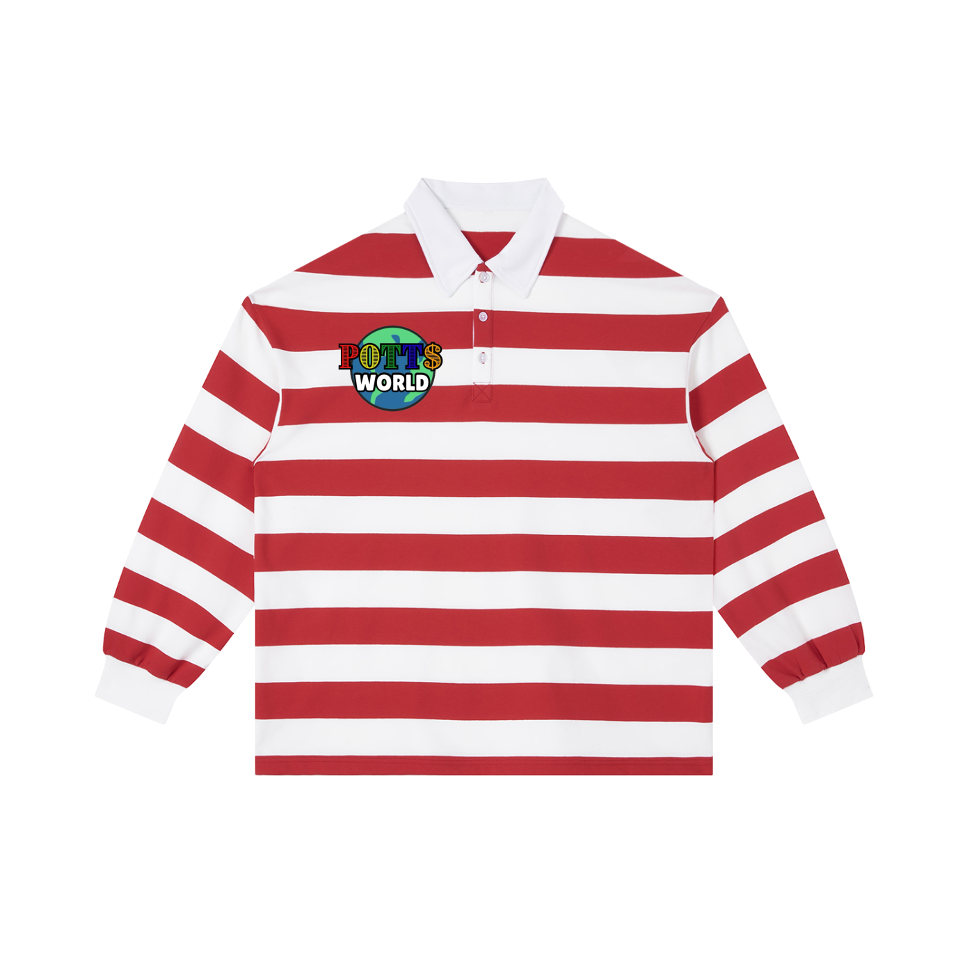 Color Block Stripe Polo Shirt