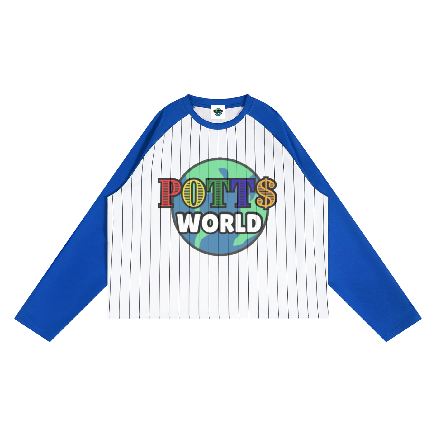 Unisex Striped Raglan Long Sleeve T-Shirt