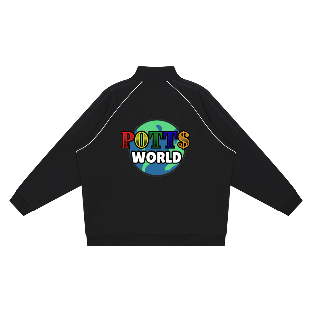Reflection Striped Raglan Sleeve  Jacket