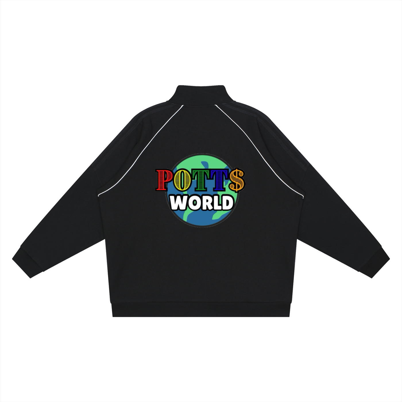 Reflection Striped Raglan Sleeve  Jacket