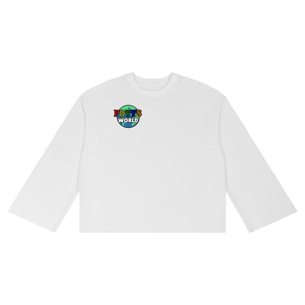 Unisex Waffle Raw Edge T-Shirt
