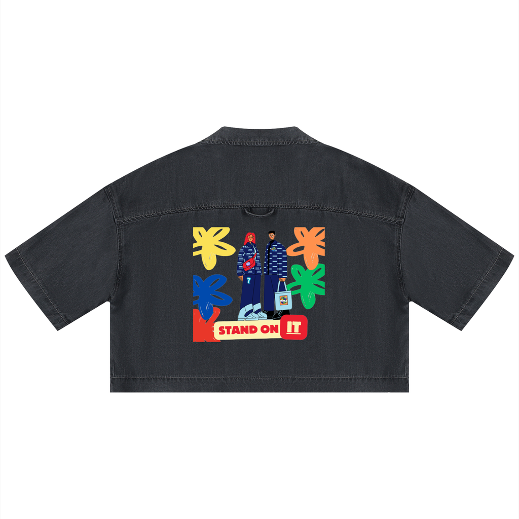 Women's PW denim Cropped Shirt